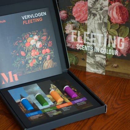 Fleeting – Scents in Colour is a multisensory exhibition of paintings by 17th century Dutch masters mixed with the smells of the scenes they depict. Four of the aromas are available for home viewers to sniff while watching an accompanying video. Photo: Peter Neville-Hadley
