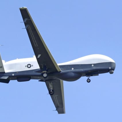 The Triton UAVs were the first US Navy drones to be deployed to the Pacific. Photo: Kyodo