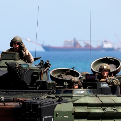 US Marines take part in an amphibious landing exercise during US-Philippines war games. Photo: Reuters