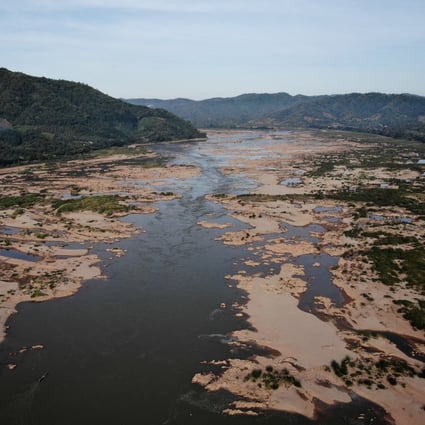 The Mekong river is seen from Thailand’s northeastern Loei province at the border with Laos during a drought in 2019. Photo: AFP