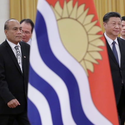 Kiribati President Taneti Maamau and Chinese President Xi Jinping pictured in Beijing on January 6, 2020. Photo: Reuters