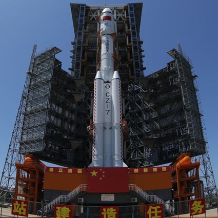 The Tianzhou 2 cargo spacecraft was transferred to its launch site only for the mission to be delayed. Photo: Xinhua