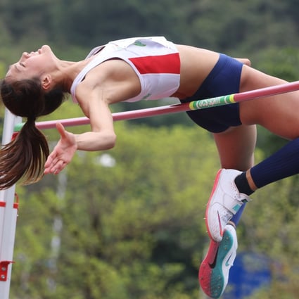Cecilia Yeung in action at the Athletics Series 3 where she cleared a disappointing 1.7 metres to finish third at Tseung Kwan O Sports Ground. Photo: May Tse