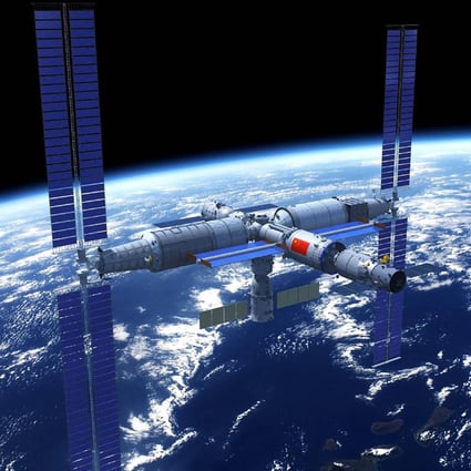 China says the massive robotic arm attached to its Tiangong Space Station will be used to help incoming spacecraft to dock. Photo: Weibo
