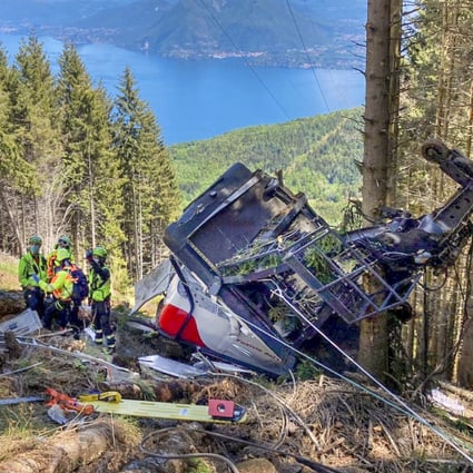 pix Italy Cable Car Crash Victims italian cable car crashes at scenic