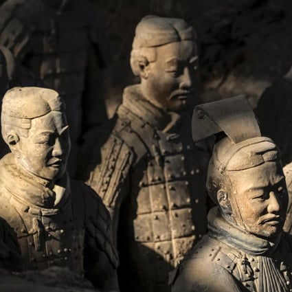 Terracotta warrior statues in a Xi’an museum. The figures count as one of the greatest historical discoveries ever, highlighting Chinese culture. Hong Kong authorities have set out directives to schools proposing a focus on national security elements in teaching history. Photo: EPA-EFE