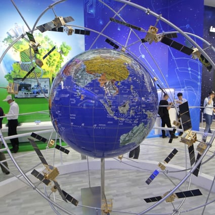 A model of Chinese BeiDou Navigation Satellite System is displayed during the 12th China International Aviation and Aerospace Exhibition in Zhuhai city, Guangdong province, on November 7, 2018. Photo: AP Photo