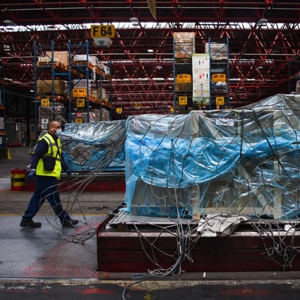 Air freight rates have skyrocketed as demand has returned to pre-pandemic levels while overall capacity is much reduced due to the drop-off in passenger flights that carry cargo in the planes’ bellies. Photo: Bloomberg