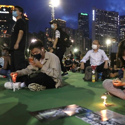 Residents sit in Victoria Park in Causeway Bay on June 4 last year. Photo: Sam Tsang