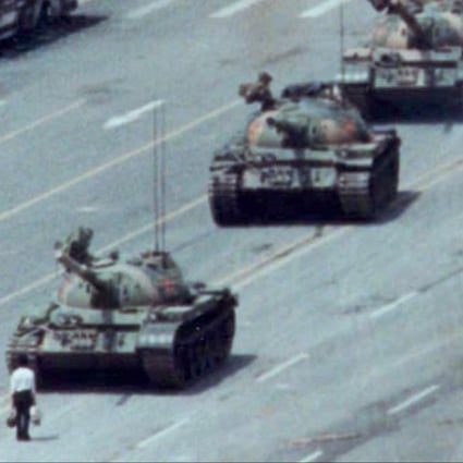 A man stands in front of tanks on Beijing’s Avenue of Eternal Peace amid the 1989 Tiananmen Square crackdown. Photo: Reuters