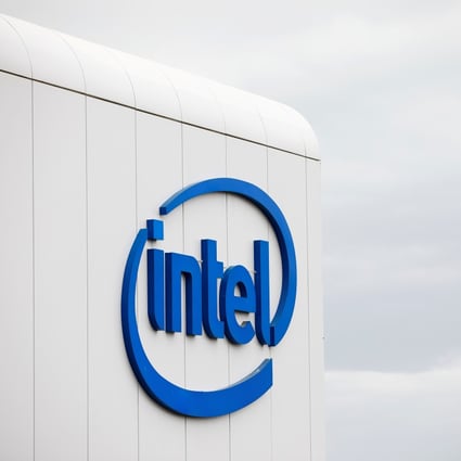 The logo of US chip maker Intel seen on their “smart building” in Petah Tikva, near Tel Aviv, Israel on December 15, 2019. The company’s CEO said on Monday that the global chip shortage could persist for years. Photo: Reuters