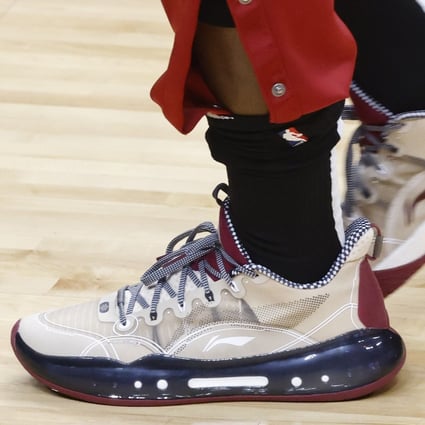 A Miami Heat player wearing Li-Ning shoes during an NBA playoff game this year. Photo: AFP