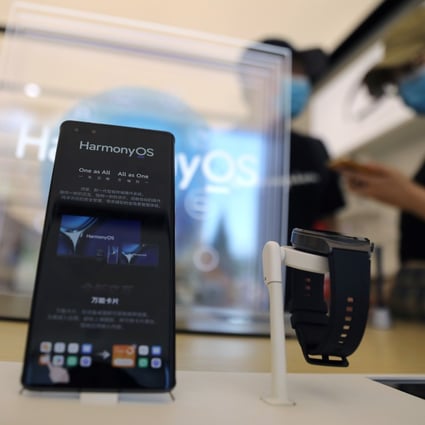 Huawei Technologies Co expects up to 300 million devices will run its HarmonyOS 2 mobile platform this year. Photo: Reuters