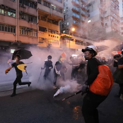 Hong Kong protesters take to the streets on the night of July 28, 2019. Photo: Felix Wong