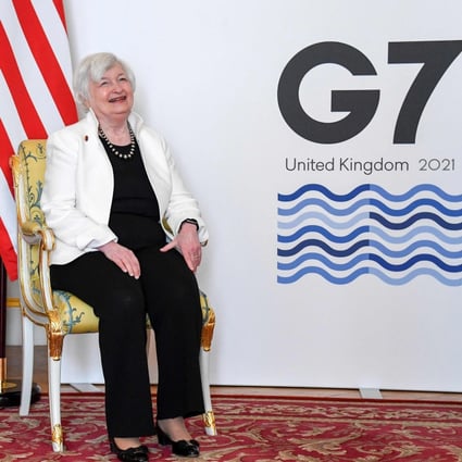 US Treasury Secretary Janet Yellen at the G7 Finance Ministers’ Meeting in London on June 5. While the US has, in the past, been opposed to global tax harmonisation, the Biden administration has been pushing for it. Photo: AFP