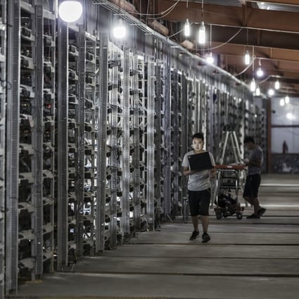 A bitcoin mining facility in Inner Mongolia, China. Chinese banks have been banned from dealing in bitcoin since late 2013. Photo: Bloomberg