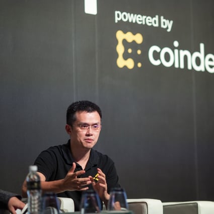 Zhao Changpeng, the founder and chief executive of cryptocurrency exchange operator Binance, speaks at the Consensus: Singapore event in September. Photo: Handout
