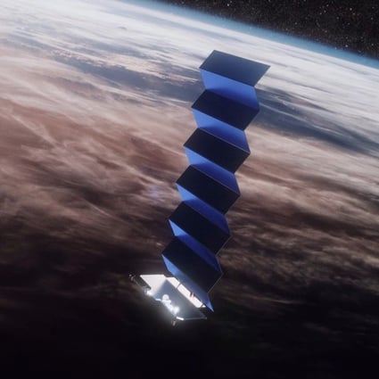 A render of a SpaceX Starlink satellite in orbit. China is using government funding and policy in a race to match Starlink’s satellite internet offerings, but private enterprises may find it difficult to compete with state-owned enterprises. Photo: SpaceX
