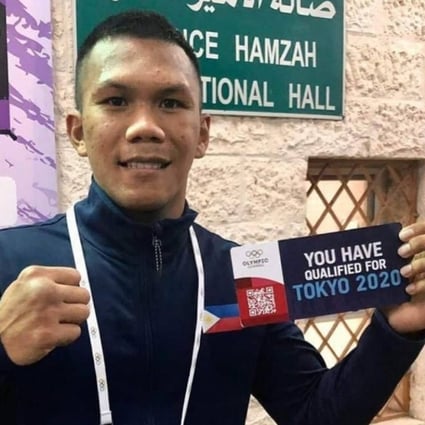 Eumir Marcial with his ticket to the Tokyo Olympics. Photo: Philippine Athletes at Multi Sport Event