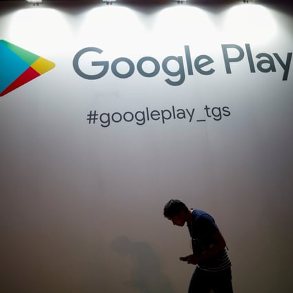 The logo of Google Play displayed at Tokyo Game Show 2019 in Chiba, east of Tokyo, Japan, on September 12, 2019. Photo: Reuters