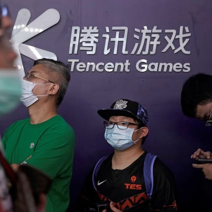 A Tencent Games sign is seen at the China Digital Entertainment Expo and Conference (ChinaJoy) in Shanghai, July 31, 2020. Photo: Reuters