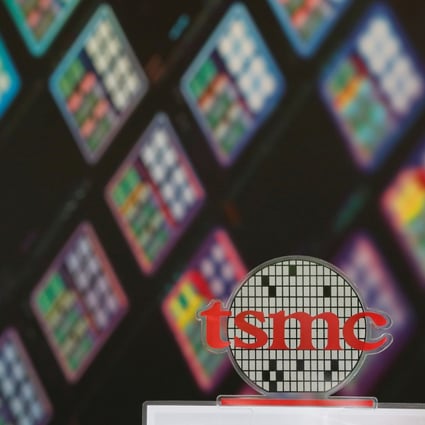 The logo of Taiwan Semiconductor Manufacturing Co (TSMC) is seen at its headquarters in Hsinchu, Taiwan. Photo: Reuters
