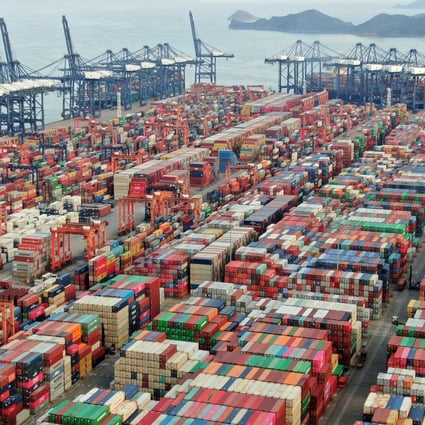 A three-week shutdown of Shenzhen’s Yantian Port ended a month ago, but now there’s a massive backlog of goods awaiting export. Photo: Martin Chan