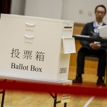 A ballot box during the 2019 District Council elections in 2019. Photo: May Tse