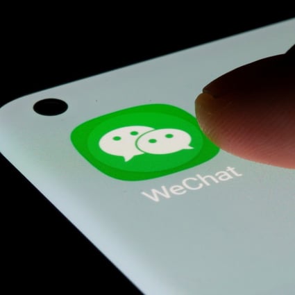 The WeChat app is seen on a smartphone in this photo illustration taken July 13, 2021. Photo: Reuters