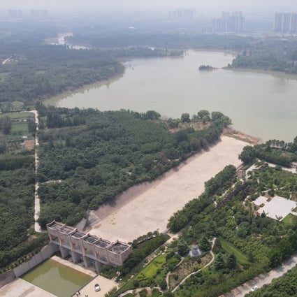 Changzhuang Reservoir was forced to discharge excess water. Photo: Simon Song
