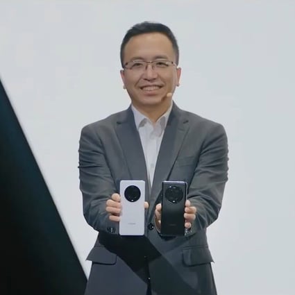 Honor CEO George Zhao unveils the new Magic 3 flagship smartphones running on Qualcomm Snapdragon chips on Thursday. Zhao responded to a question about US lawmakers trying to blacklist the brand, saying Honor’s problems would be solved if it continues to do well. Photo: Honor, screenshot via YouTube