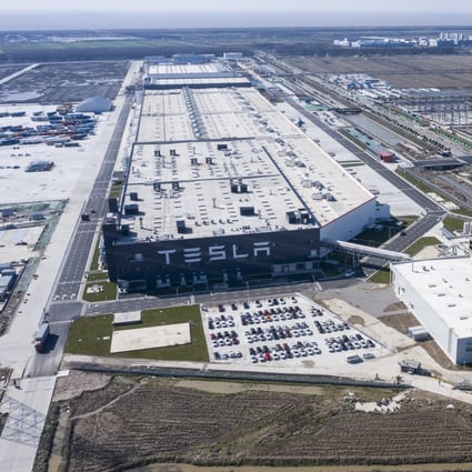 Tesla broke ground on its US$2 billion Shanghai factory in January 2019 and started assembling Model 3s there at the end of that year. Photo: Bloomberg