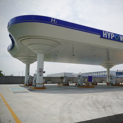 The world’s largest hydrogen refuelling station at the Daxing International Hydrogen Energy Demonstration Zone. Photo: Tom Wang