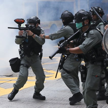 Hong Kong Police Import New Anti Riot Guns For Crowd Control Ready To Be Deployed On National Day South China Morning Post