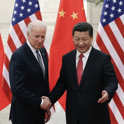 Chinese President Xi Jinping shakes hands with then US vice-president Joe Biden in 2013. They world leaders have not met in person since Biden became US President in January. Photo: AP