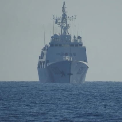 A Chinese coastguard ship in the South China Sea. Photo: EPA