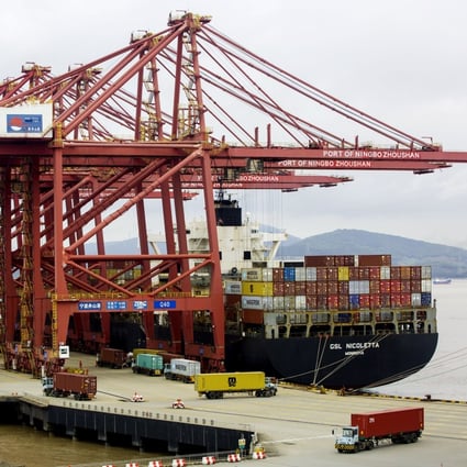 Container costs from Asia to the east coast of the United States this week rose 442 per cent from a year ago to US$20,057 per 40-foot equivalent unit, according to US-based freight-tracking firm Freightos. Photo: Xinhua