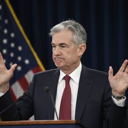 US Federal Reserve chairman Jerome Powell discusses America’s economic outlook today. Photo: Xinhua
