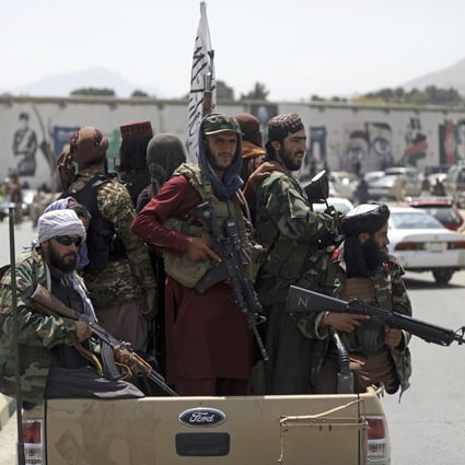 Taliban fighters on patrol in Kabul. Yue said the group “likes to explain its own ideas”. Photo: AP