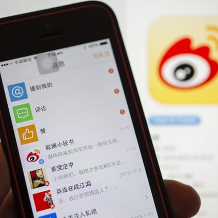Chinese microblogging service Weibo has removed the first batch of user accounts under a campaign to rid financial misinformation on its platform. Photo: EPA