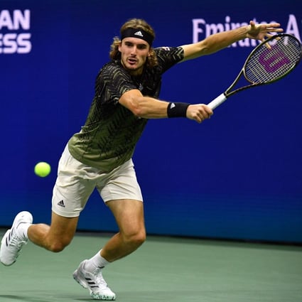 Greece’s Stefanos Tsitsipas during his win against France’s Adrian Mannarino at the US Open. Photo: AFP