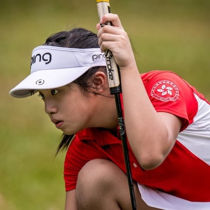 Hong Kong junior golfer Arianna Lau at an EFG pro-am event at the Hong Kong Golf Club, Fanling in 2020. Photo: Ike Images