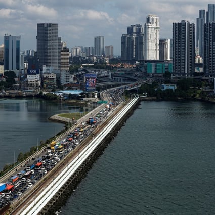 Malaysia’s Johor, as viewed from across the causeway in Singapore. Photo: Reuters