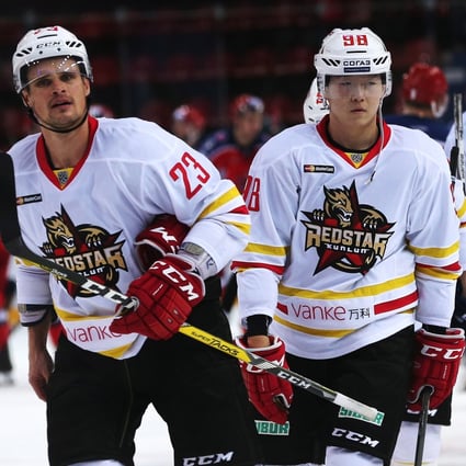 China’s men’s ice hockey team will be largely made up of players from the Kunlun Red Star team, which plays out of Beijing. But how will they fair against NHL superstars come the 2022 Winter Olympics in Beijing? Photo: Getty Images