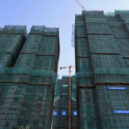 The construction site of an Evergrande housing complex in Zhumadian, central China’s Henan province, pictured on September 14, 2021. Photo: AFP