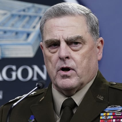A new book by Washington Post journalists Bob Woodward and Robert Costa says General Mark Milley told China’s General Li Zuocheng that he would warn his counterpart in the event of a US attack. Photo: AP