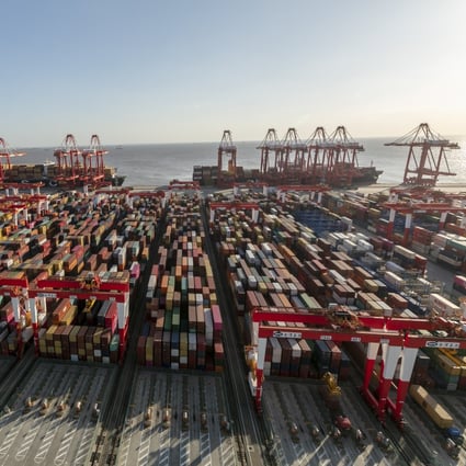 The container dock of Yangshan Port in Shanghai, east China, is seen in November 2020. Photo: Xinhua