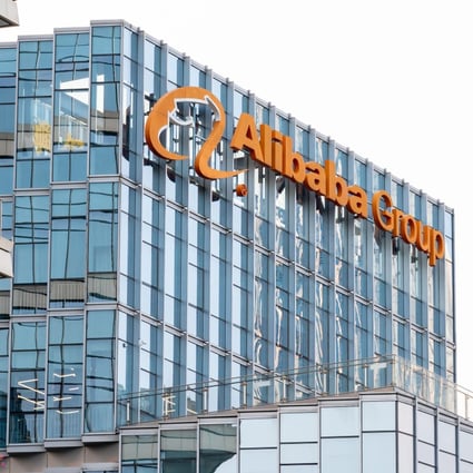 The logo of Chinese technology conglomerate Alibaba seen on top of a skyscraper in Shenzhen, China. (Photo: SOPA Images)