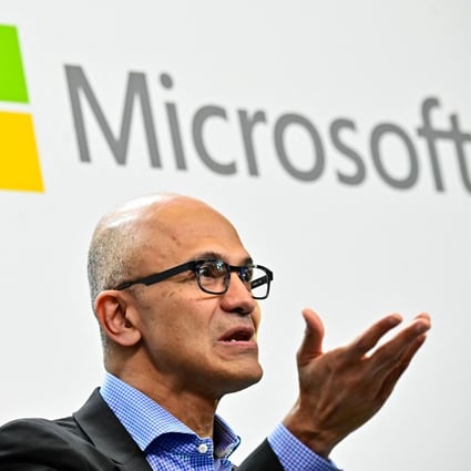 Microsoft chief executive Satya Nadella said what attracted ByteDance founder Zhang Yiming to the software giant was its services related to content moderation and child safety. Photo: Agence France-Presse