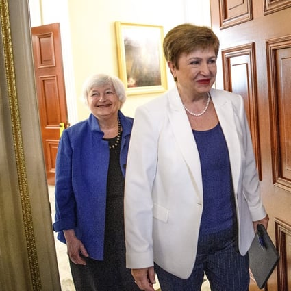 US Treasury Secretary Janet Yellen (left) has reportedly declined to take calls from International Monetary Fund chief Kristalina Georgieva (right). Photo: AFP